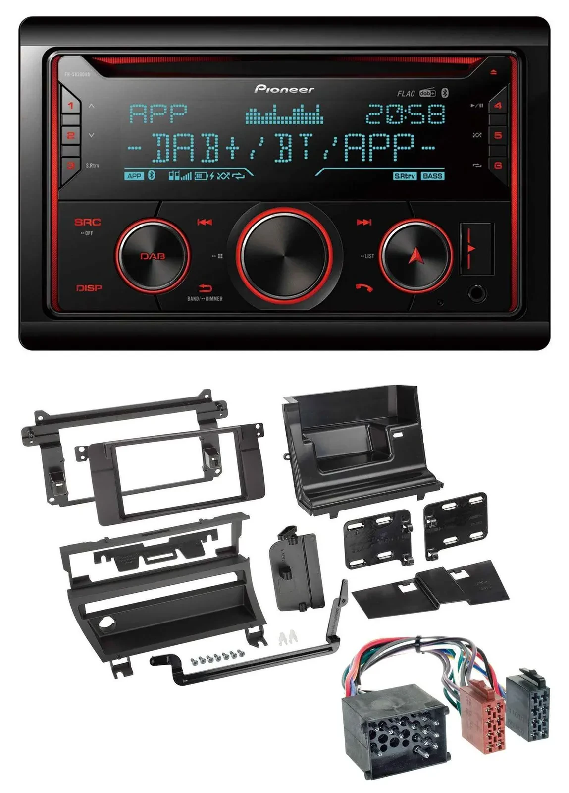 Pioneer 2DIN DAB MP3 Bluetooth USB CD Autoradio für BMW 3er 1999-2002 1 Schalter