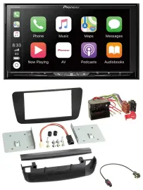 Pioneer 2DIN MP3 USB DAB DVD Bluetooth Autoradio für Mercedes A-Klasse W176 2012