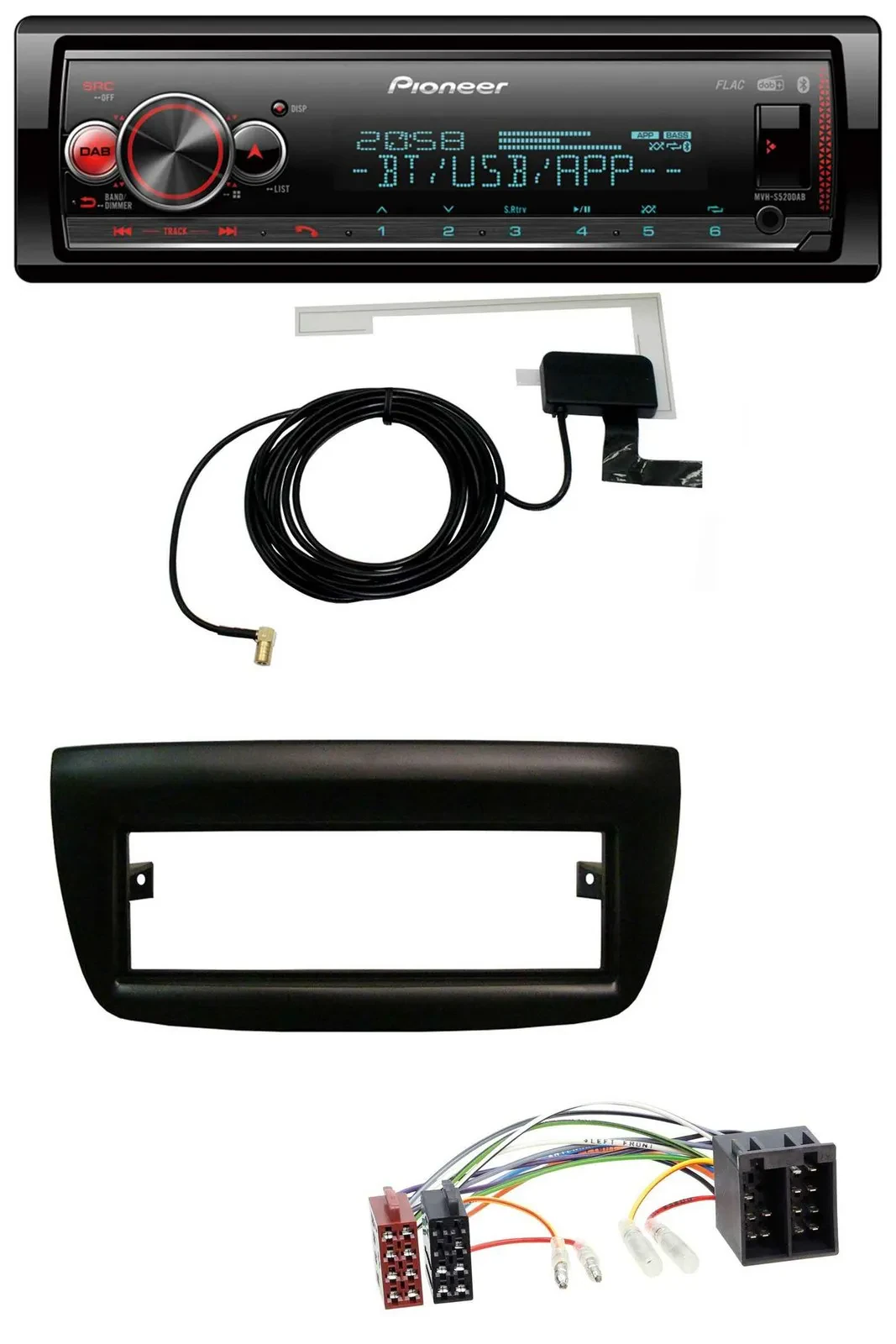 Автомагнитола для Fiat Doblo (2012–2015) и Opel Combo (2010–2015) Pioneer Bluetooth, DAB, USB, MP3