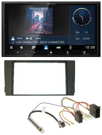 Kenwood Bluetooth 2DIN USB DAB MP3 Autoradio für Audi A6 C5 2001-2005 ISO