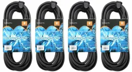 (4) Technical Pro CQS-1225 25' Ft 12 Gauge 1/4'' to Speakon Pro Speaker Cables