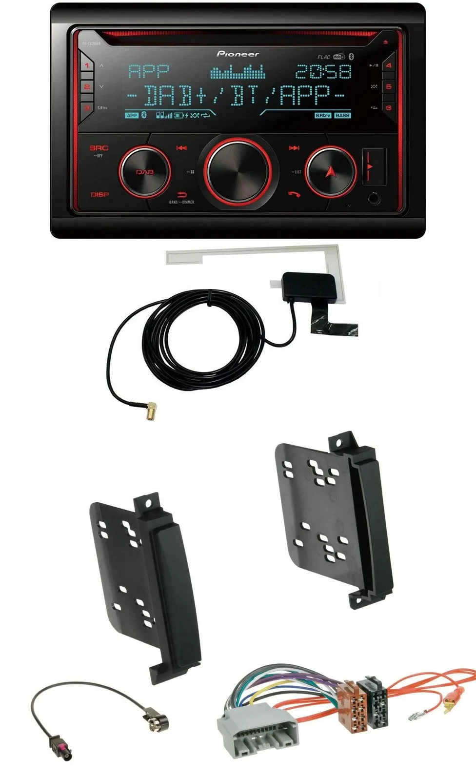 Pioneer 2DIN MP3 DAB USB CD Bluetooth Autoradio für Dodge Durango Jeep Grand Che