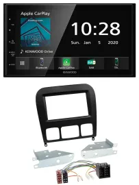 Kenwood Bluetooth MP3 DAB USB 2DIN Autoradio für Mercedes S-Klasse 1998-2005 sch