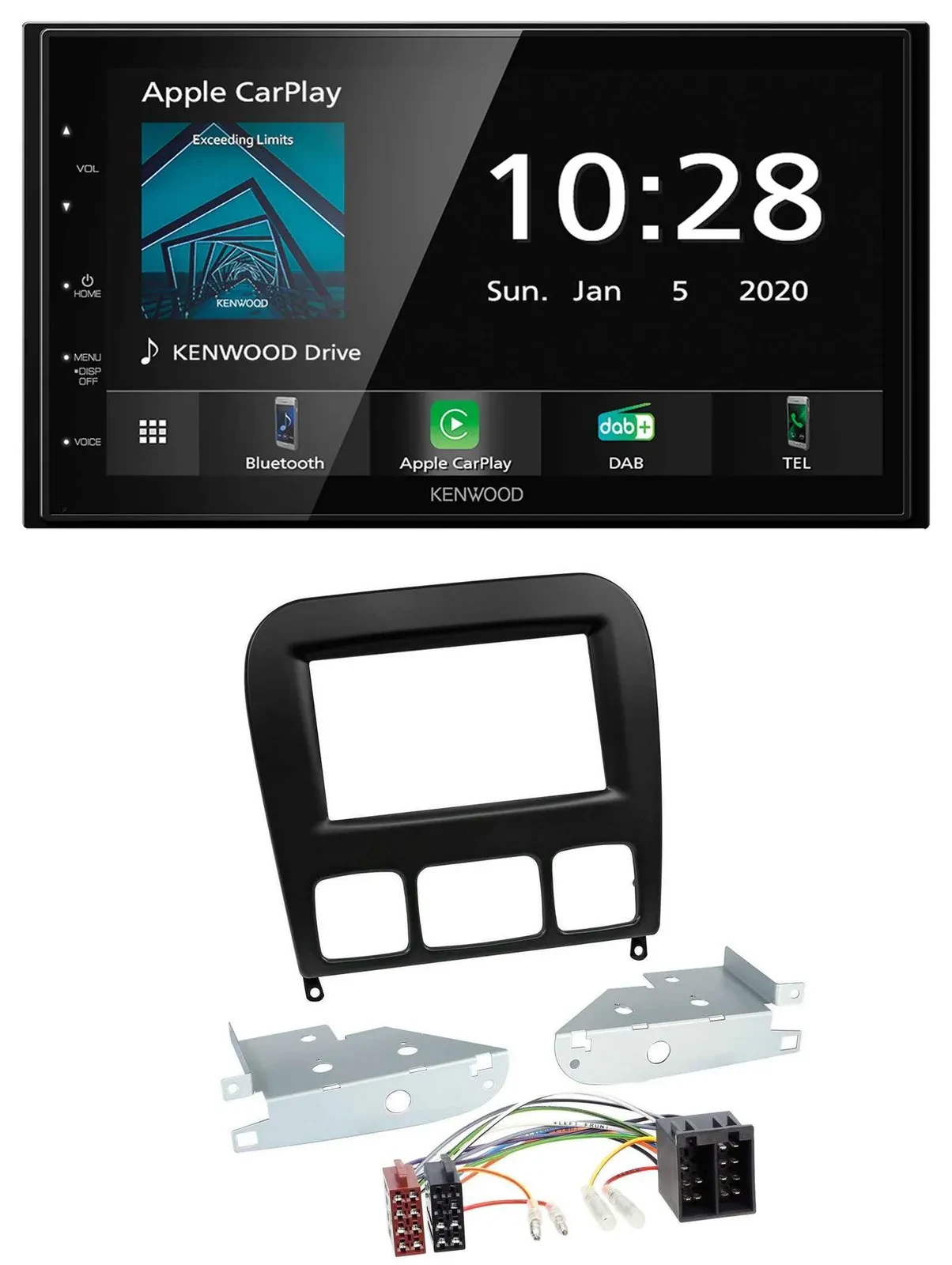 Kenwood Bluetooth MP3 DAB USB 2DIN Autoradio für Mercedes S-Klasse 1998-2005 sch