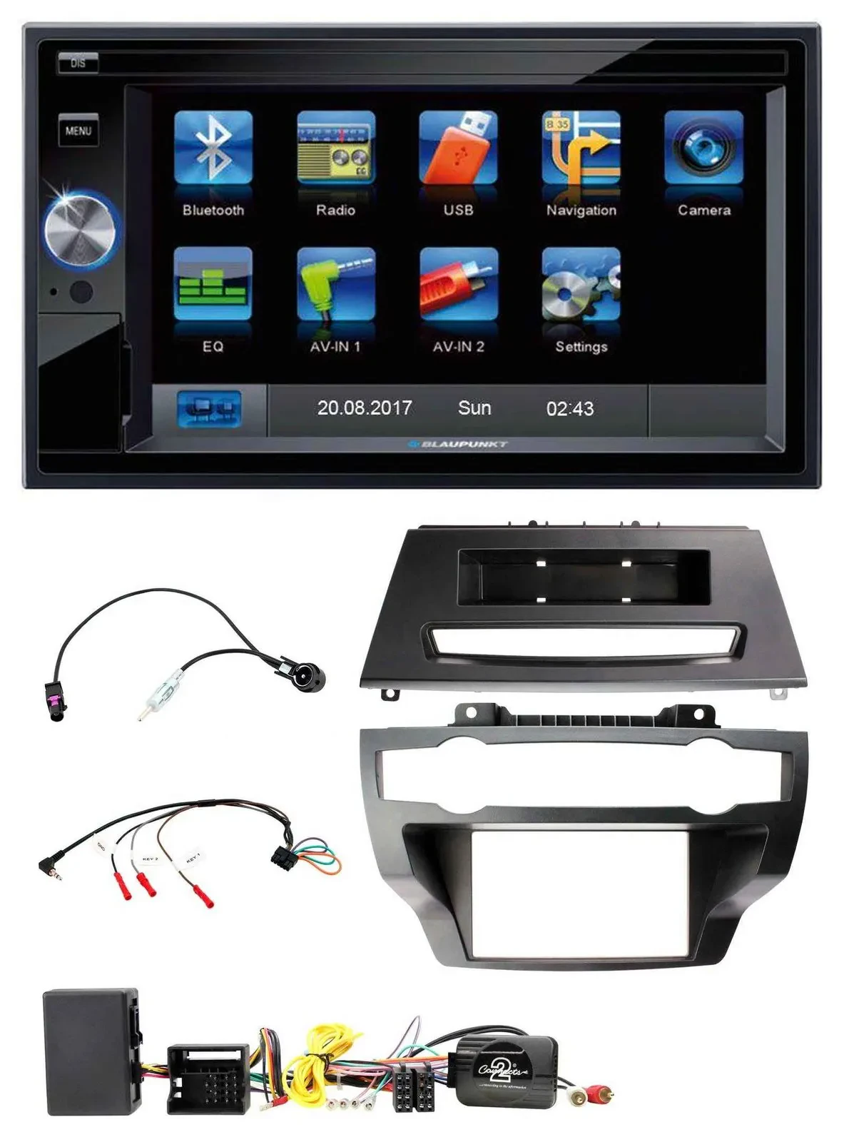 Blaupunkt SD USB TMC Bluetooth 2DIN Lenkrad Navigation für BMW X5 X6 E70 E71 07-