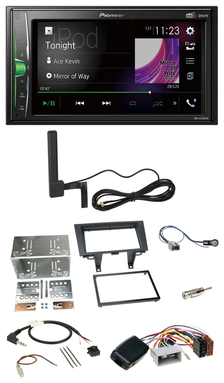 Pioneer MP3 DAB Lenkrad 2DIN Bluetooth Autoradio für Honda CRV 2006-2012
