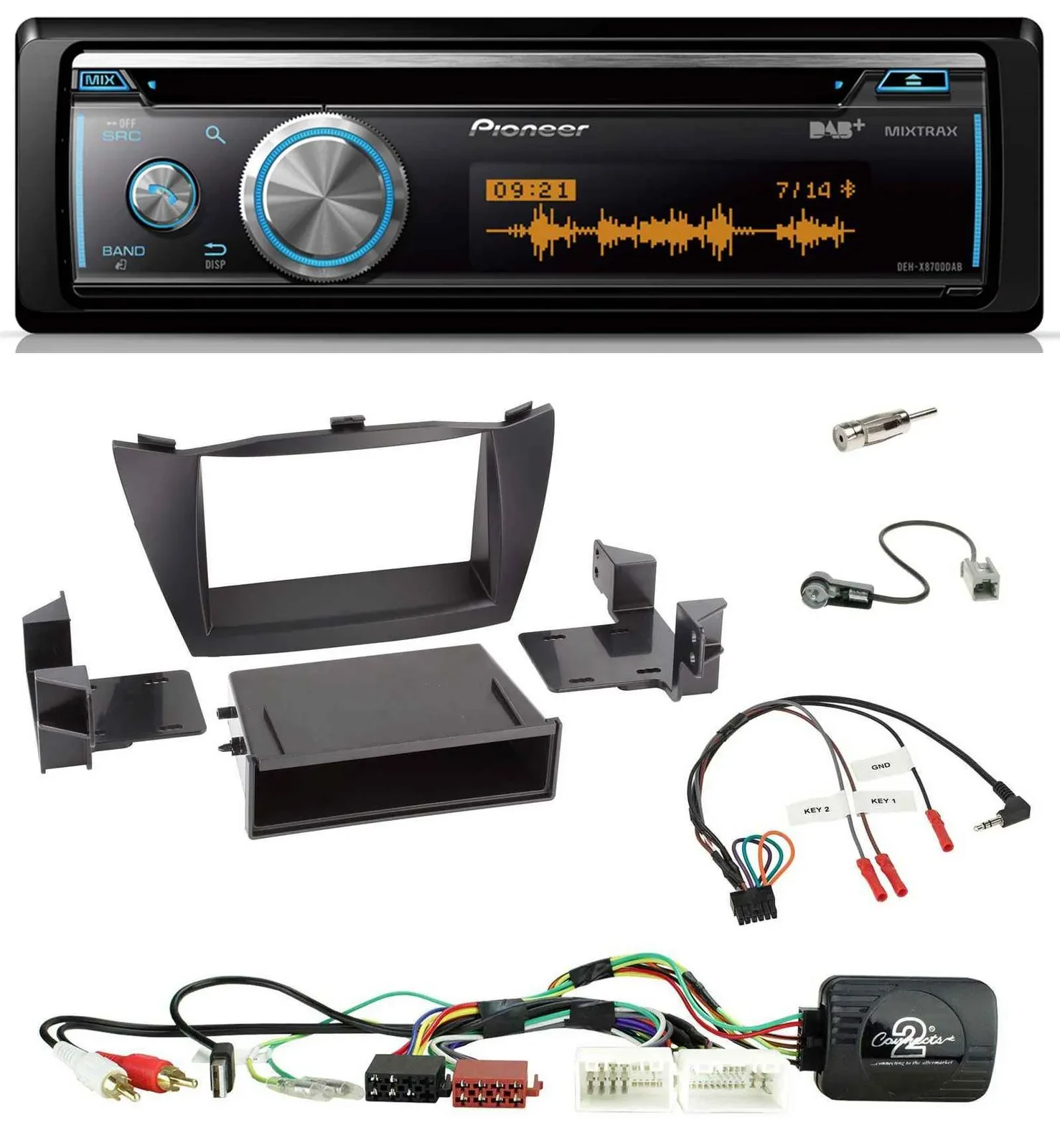 Pioneer Lenkrad DAB USB CD Bluetooth Autoradio für Hyundai Tucson 2010-2015