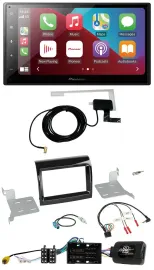 Автомагнитола Pioneer 2DIN USB Bluetooth DAB для Citroen/Fiat/Peugeot