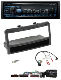 Alpine USB Bluetooth DAB Lenkrad Autoradio für Ford Mondeo 00-02 schwarz Ablage