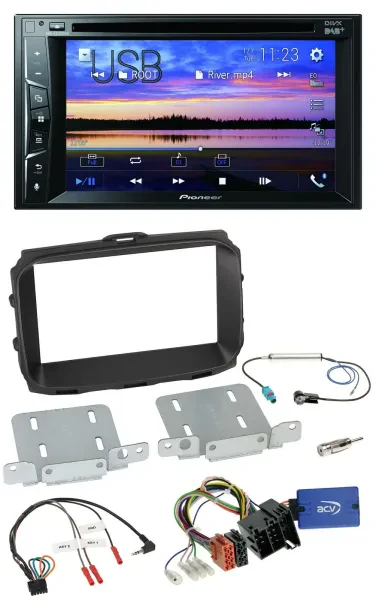 Pioneer Bluetooth 2DIN USB DVD DAB Lenkrad Autoradio für Alfa Romeo Giulietta 20