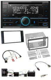 Kenwood CD 2DIN DAB USB Lenkrad Bluetooth Autoradio für Ford Kuga 2008-12 schwar