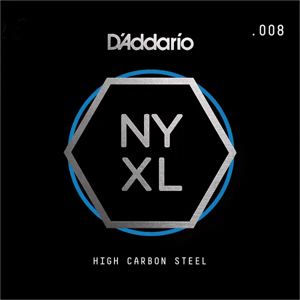 Струна одиночная D'Addario NYS008 NYXL Plain Steel Single 008