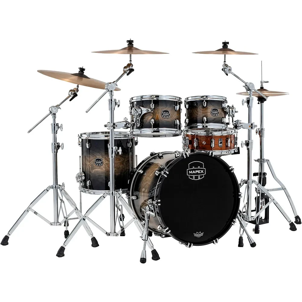 Mapex Saturn VI Fusion 4Piece Shell Pack with 20" Bass Drum Black Ink Burst