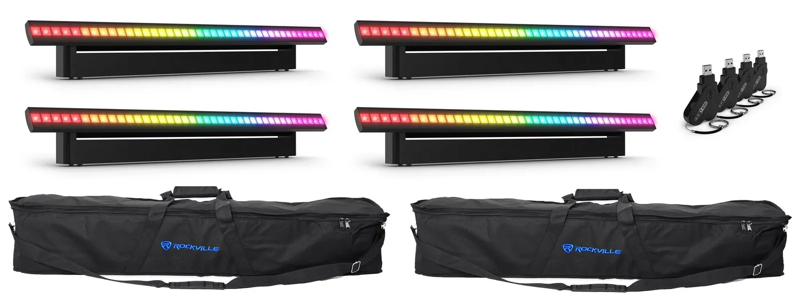 Световая балка CHAUVET DJ COLORBANDSPECTRAILS (набор, 4 шт.) с D-Fi USB и сумками