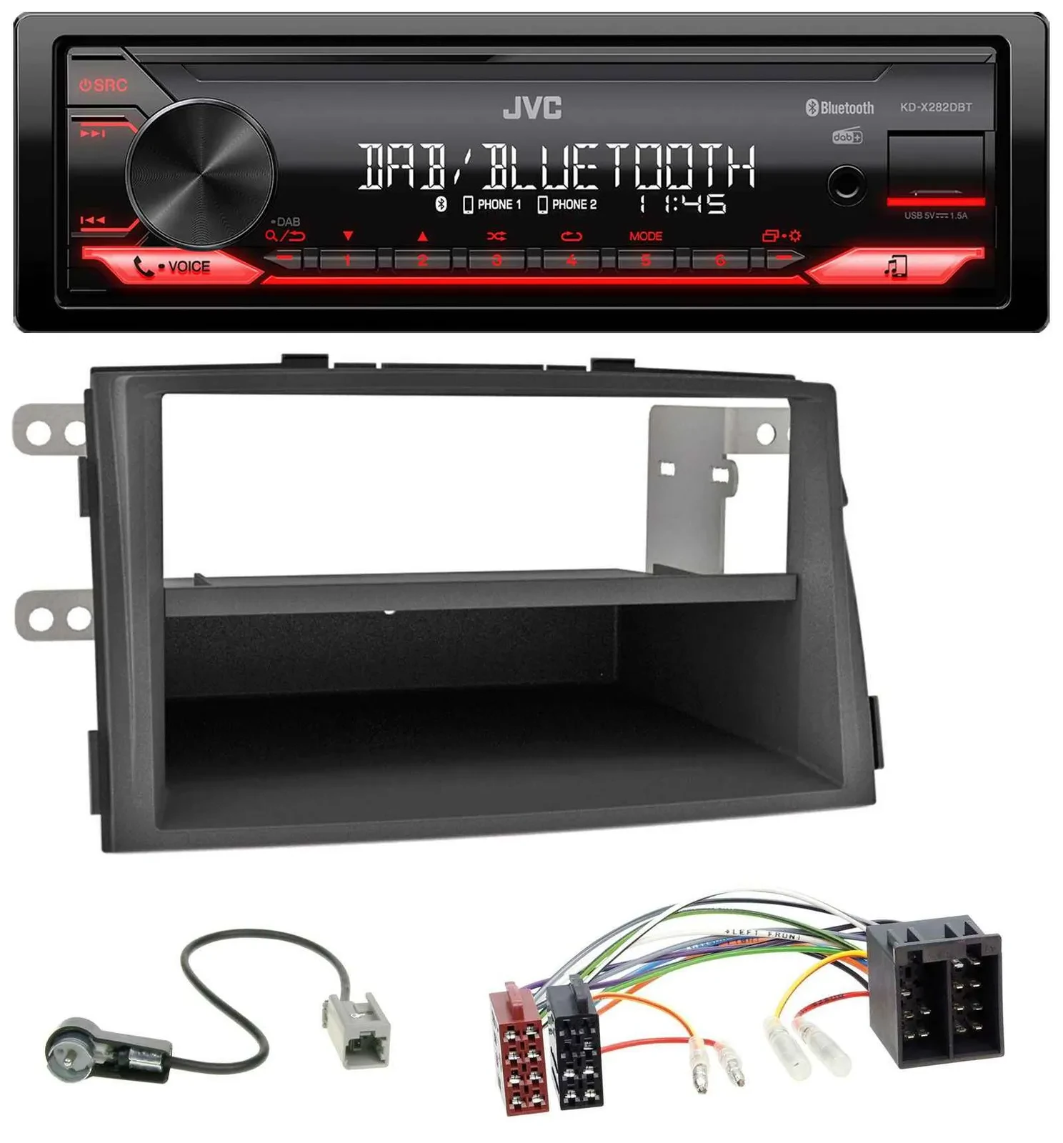 JVC Bluetooth USB DAB MP3 Autoradio für Kia Sorento II (XM, 2009-2012)