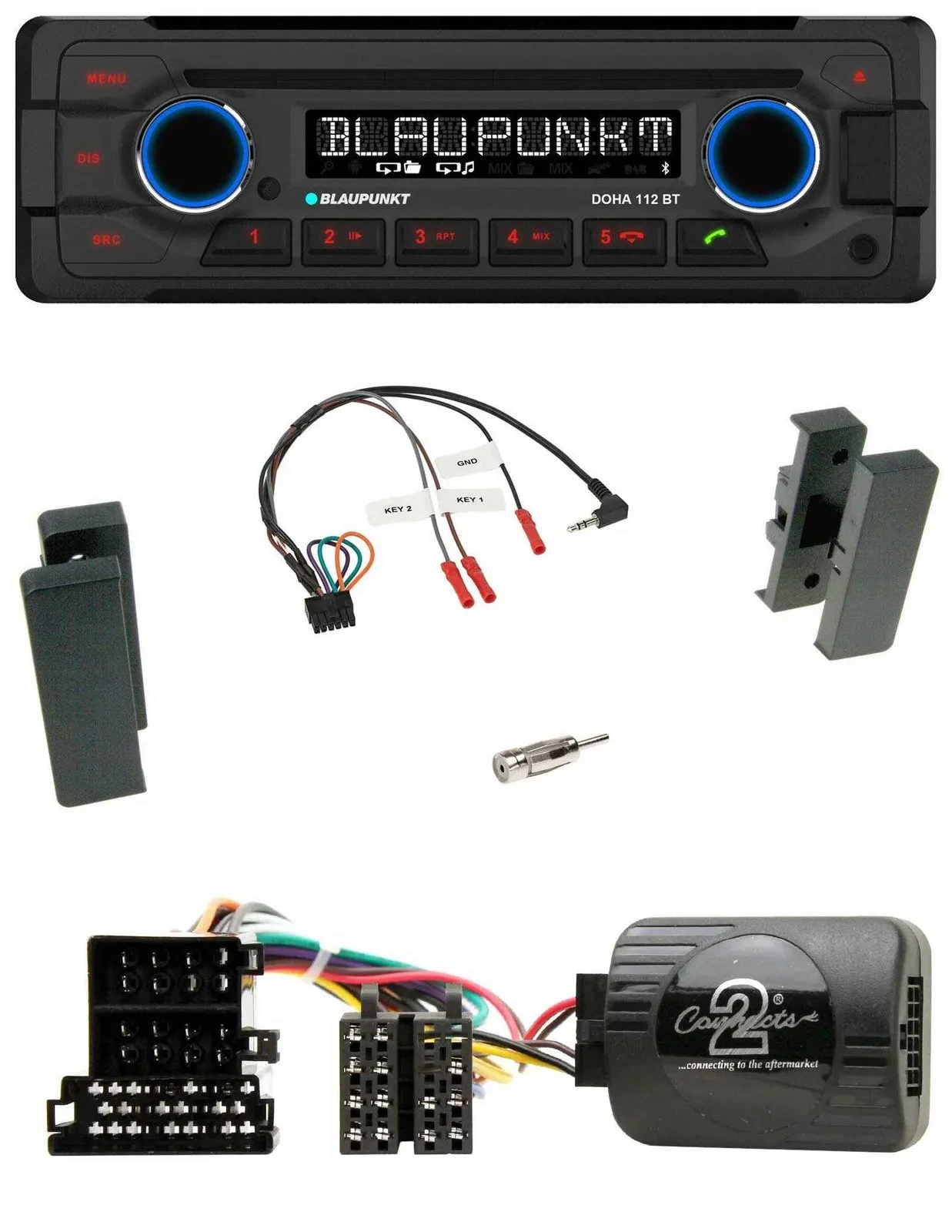 Blaupunkt Lenkrad MP3 CD Bluetooth USB Autoradio für Seat Leon 2002-2006 Toledo