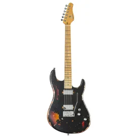 Электрогитара Fame Audio Custom ST MN Worn Licorice Over Sunburst