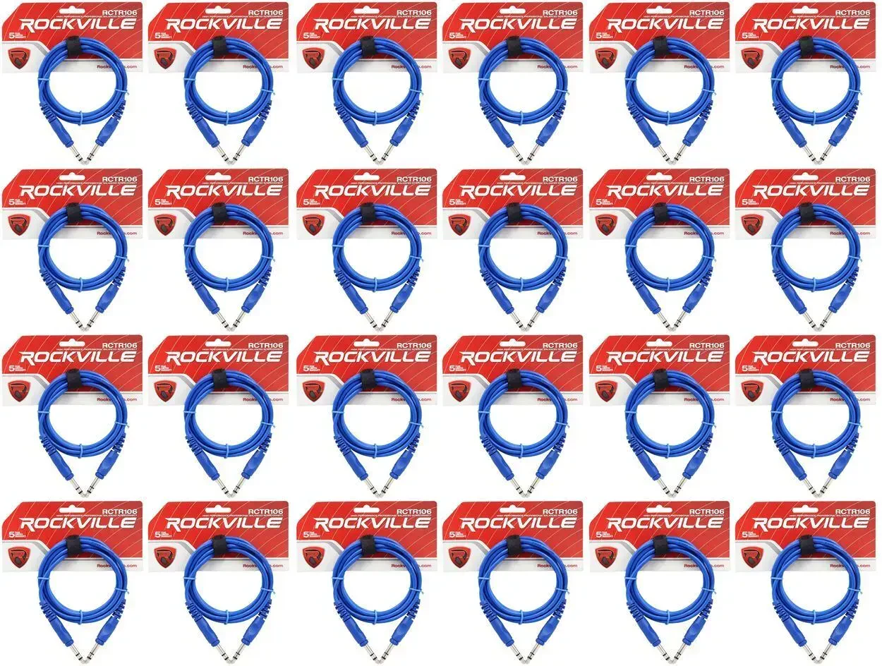 Коммутационный кабель Rockville RCTR106BL Blue 1.8 м (24 штуки)