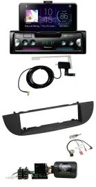 Pioneer DAB Bluetooth Lenkrad USB Autoradio für Fiat 500 ab 2007 schwarz
