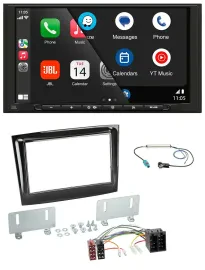 JBL USB 2DIN MP3 Bluetooth AUX Autoradio für Fiat Doblo ab 15 piano schwarz