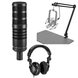 HA AC50 Cardioid Dynamic Studio Broadcast Microphone with Headphones/Broad Arm