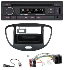 Blaupunkt USB DAB CD Bluetooth MP3 Autoradio für Hyundai i10 (2008-2013) schwarz