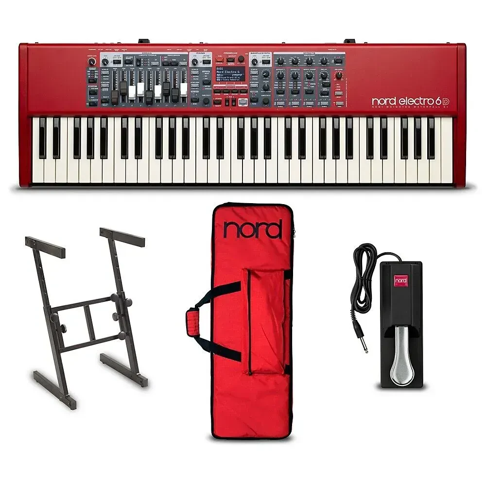 Синтезатор Clavia Nord Electro 6D 61-Key (набор) с сустейн-педалью, стойкой и чехлом