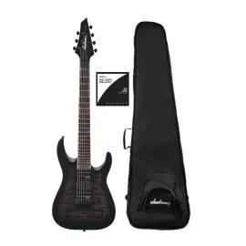 Jackson JS Series Dinky Arch Top 7 String HT Electric Guitar Black Bundle