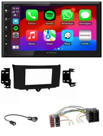 Kenwood MP3 USB DAB 2DIN Bluetooth Autoradio für Smart ForTwo 10-15 ISO Profiver