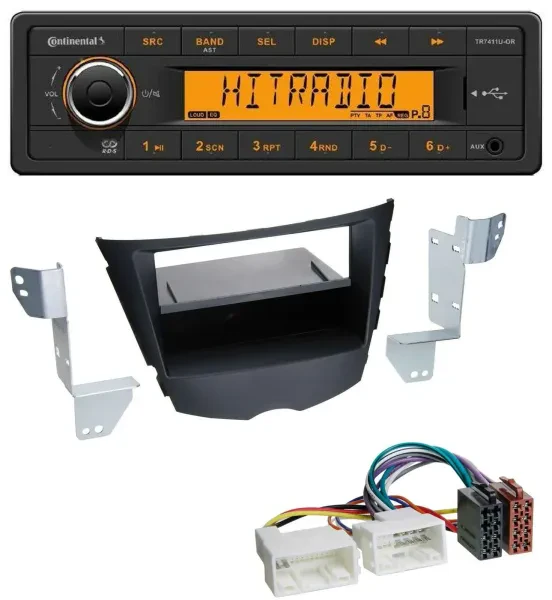 Continental 1DIN USB AUX MP3 Autoradio für Hyundai Veloster (ab 2011)
