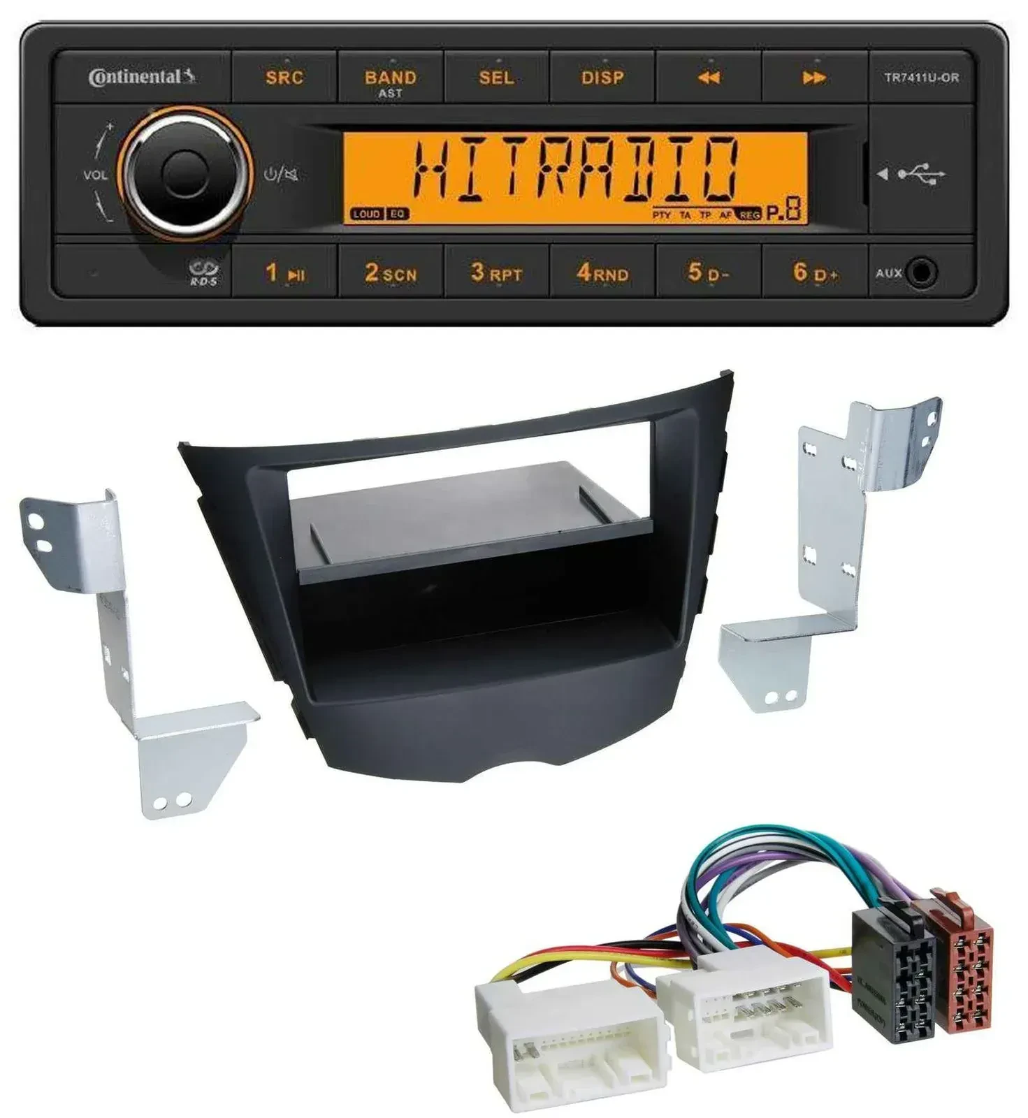 Continental 1DIN USB AUX MP3 Autoradio für Hyundai Veloster (ab 2011)