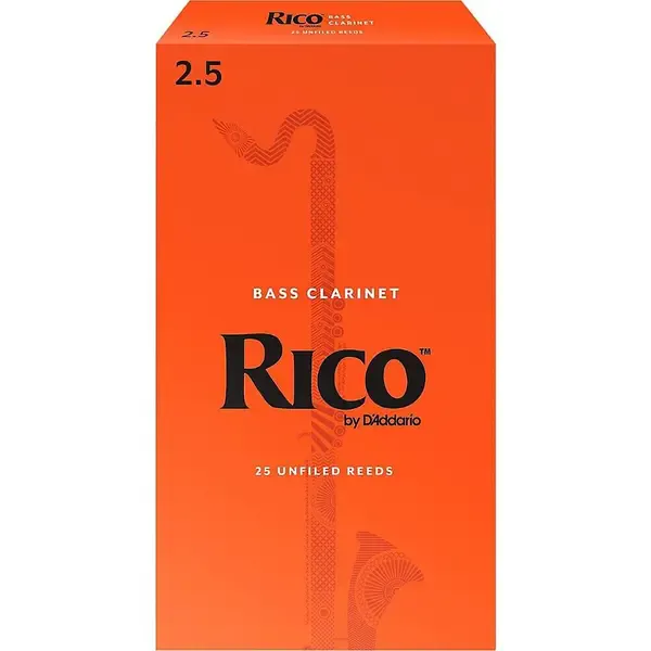 Трость для кларнета бас Rico Bass Clarinet Reeds, Box of 25 Strength 2.5
