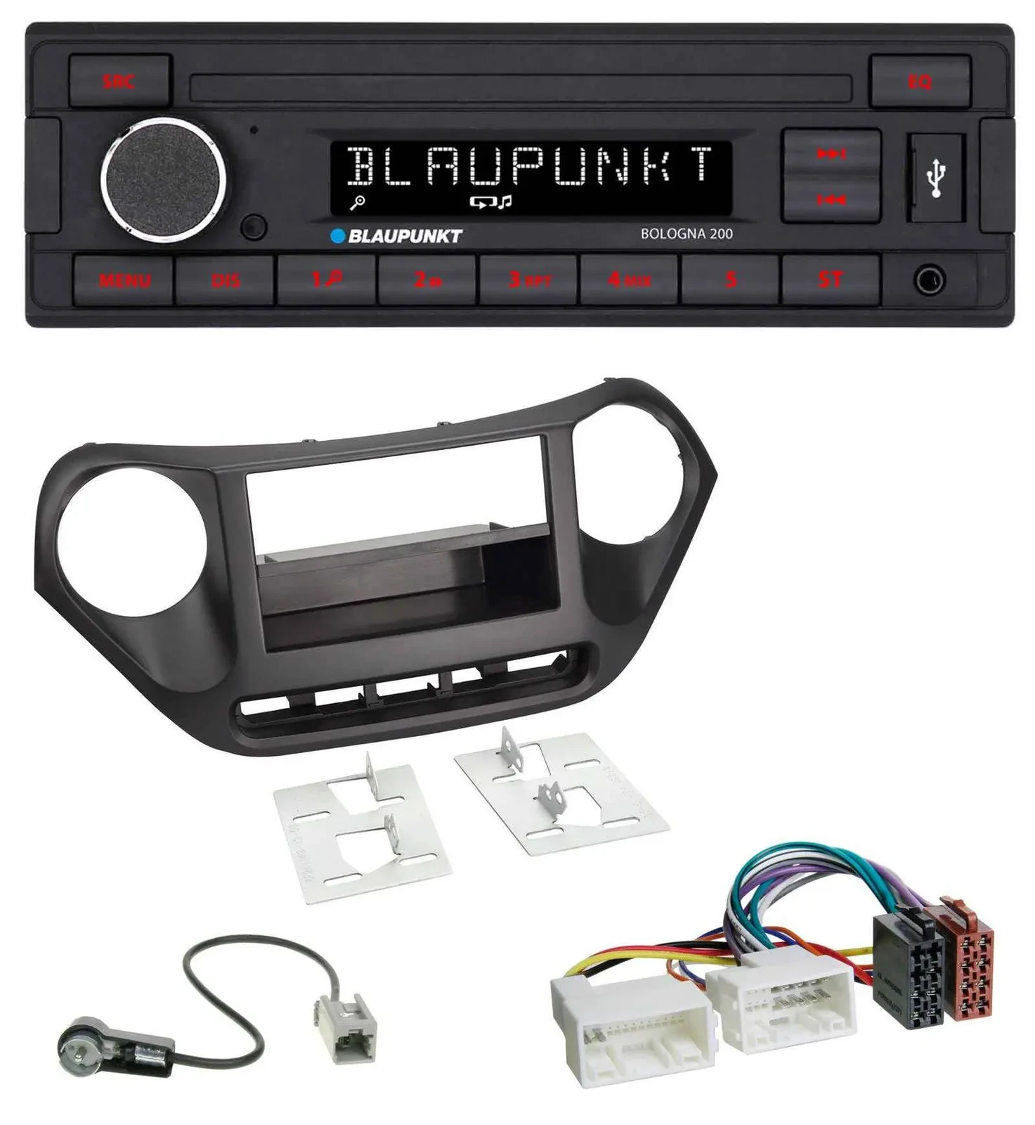 Blaupunkt MP3 AUX USB 1DIN Autoradio für Hyundai i10 (ab 2013)