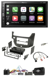Pioneer USB Lenkrad DAB 2DIN Bluetooth Autoradio für Honda Jazz ab 14 dunkelgrau