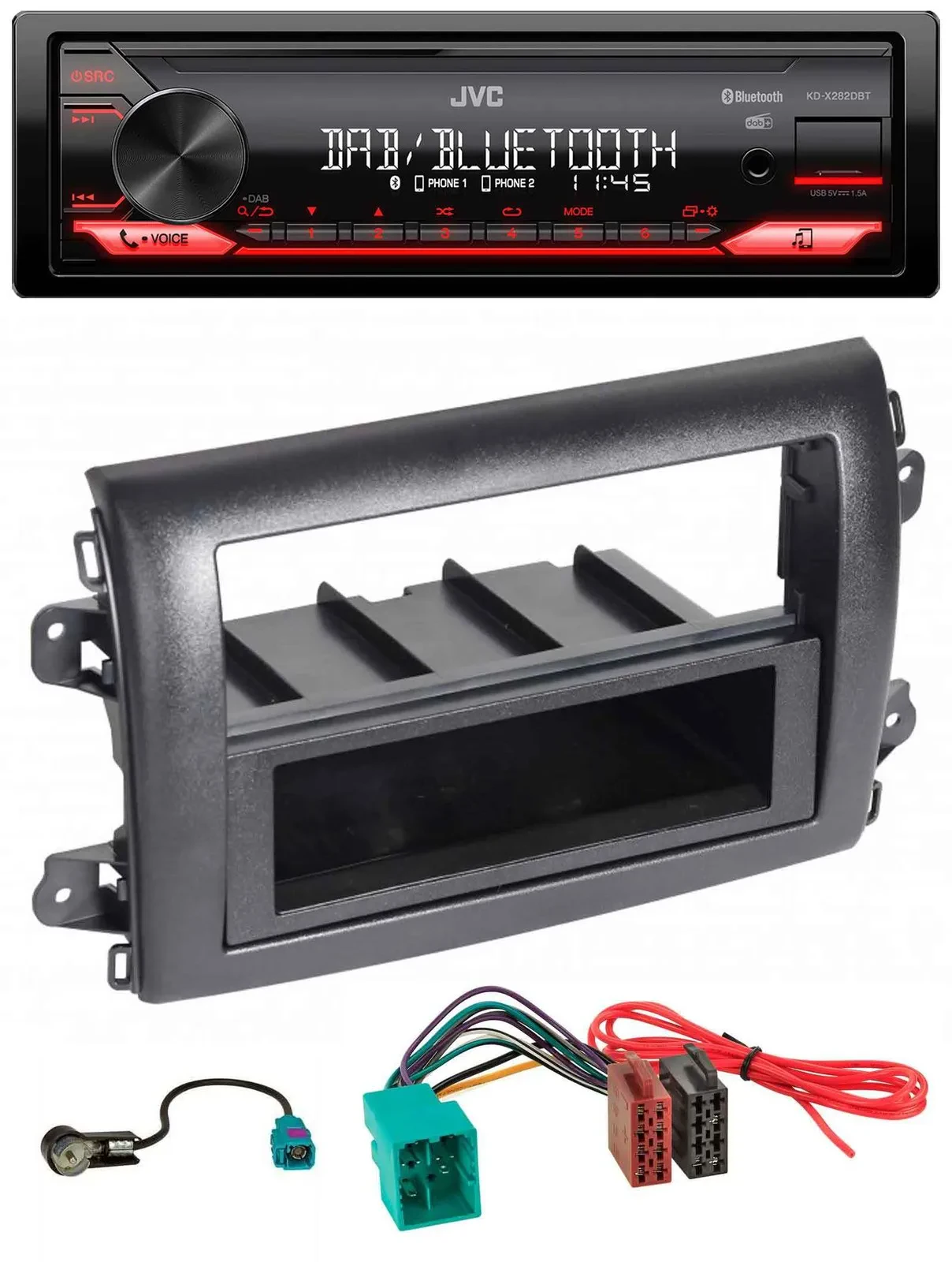 Автомагнитола для Fiat Ducato JVC Bluetooth, USB, DAB, MP3 (серия 8, с 2021)