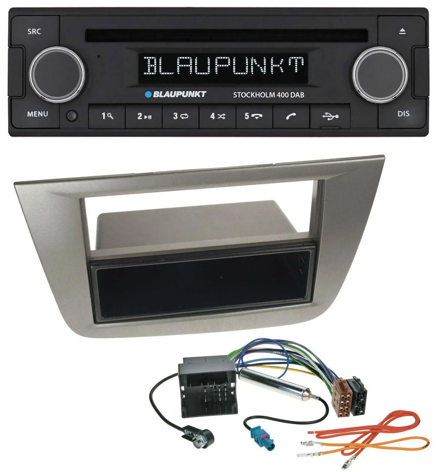 Blaupunkt MP3 Bluetooth DAB CD USB Autoradio für Seat Altea Toledo ab 05 Anthraz