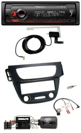 Автомагнитола для Renault Megane III (2009–2012) Pioneer DAB, USB, Bluetooth, управление с руля, черный