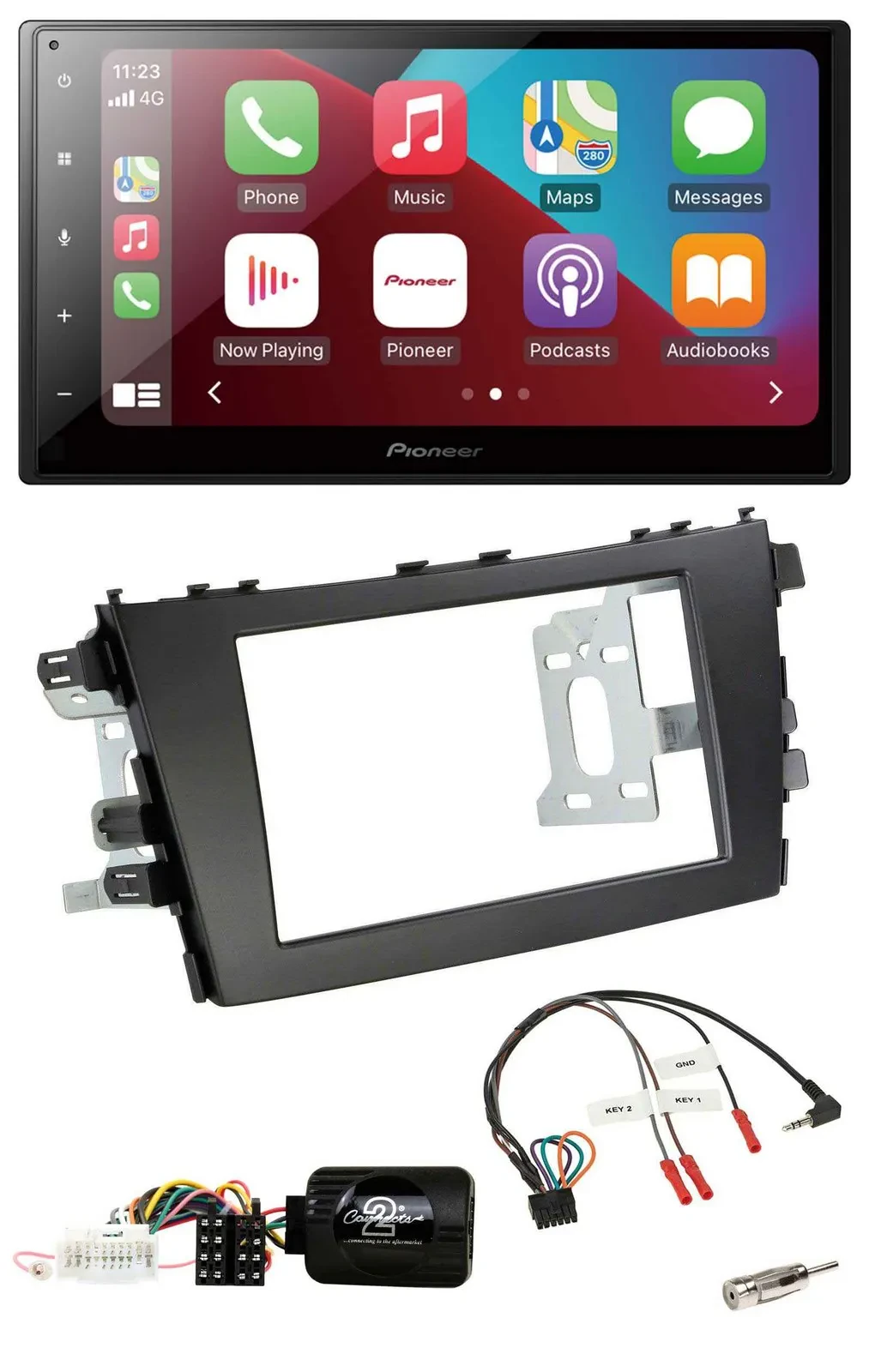 Pioneer USB Lenkrad DAB 2DIN Bluetooth Autoradio für Suzuki Celerio LF ab 2014