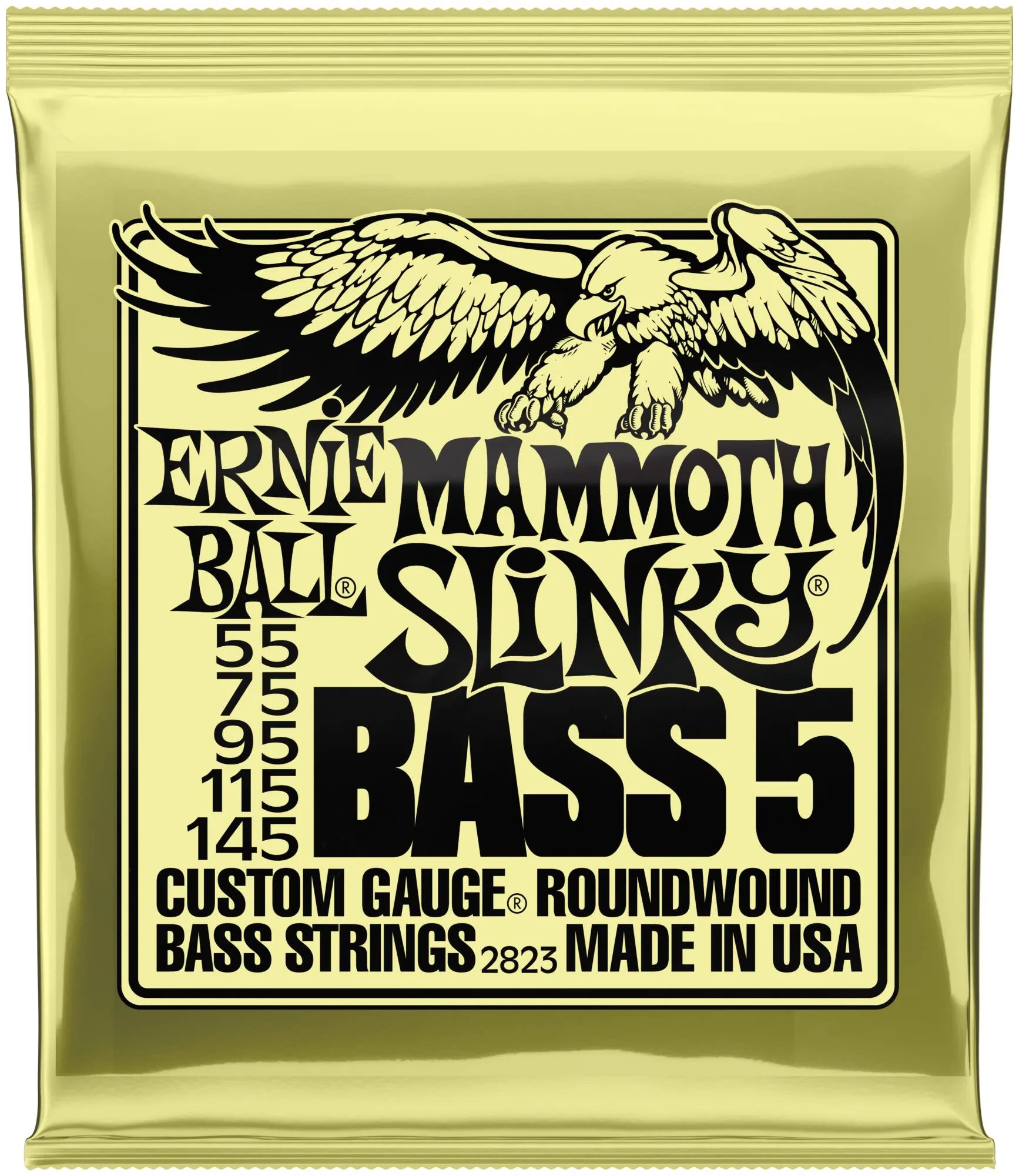 ERNIE BALL 2823 Nickel Wound Slinky Mammoth 55-145 - Струны для бас-гитары 5 струнной