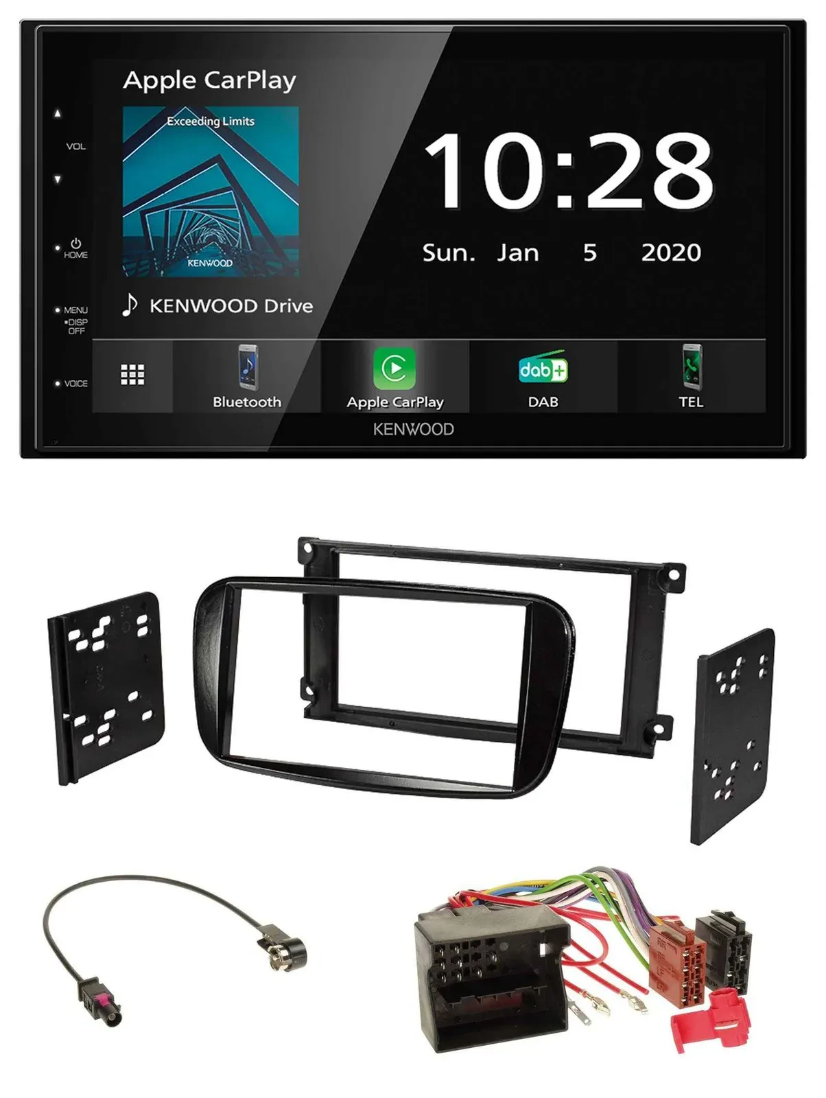 Kenwood Bluetooth MP3 DAB USB 2DIN Autoradio für Ford C-Max Focus Galaxy ab 2007