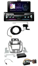 Pioneer DAB Bluetooth MP3 USB Autoradio für Ford Transit Connect mit Display 12-