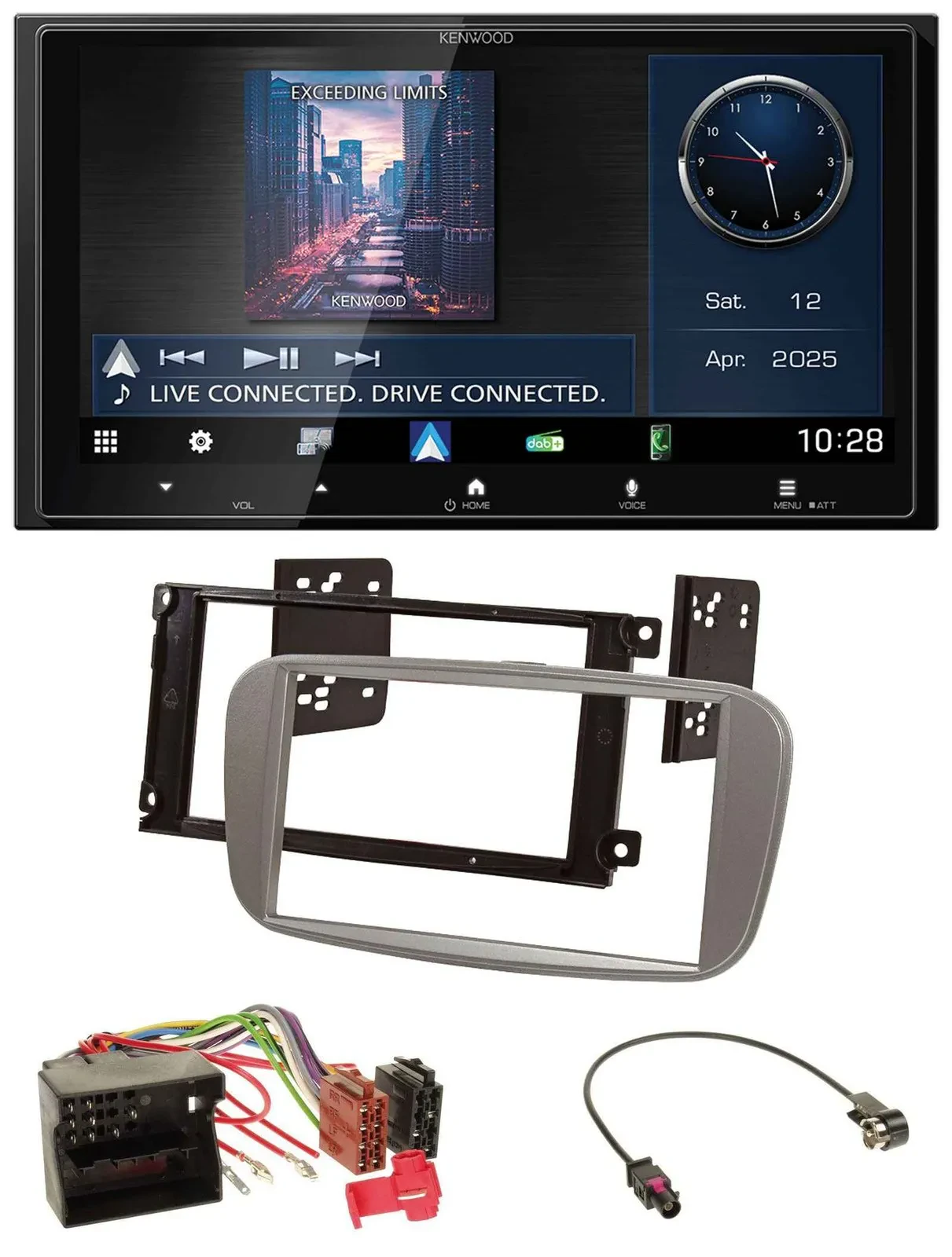 Kenwood Bluetooth 2DIN USB DAB MP3 Autoradio für Ford Focus Galaxy C-Max ab 2007