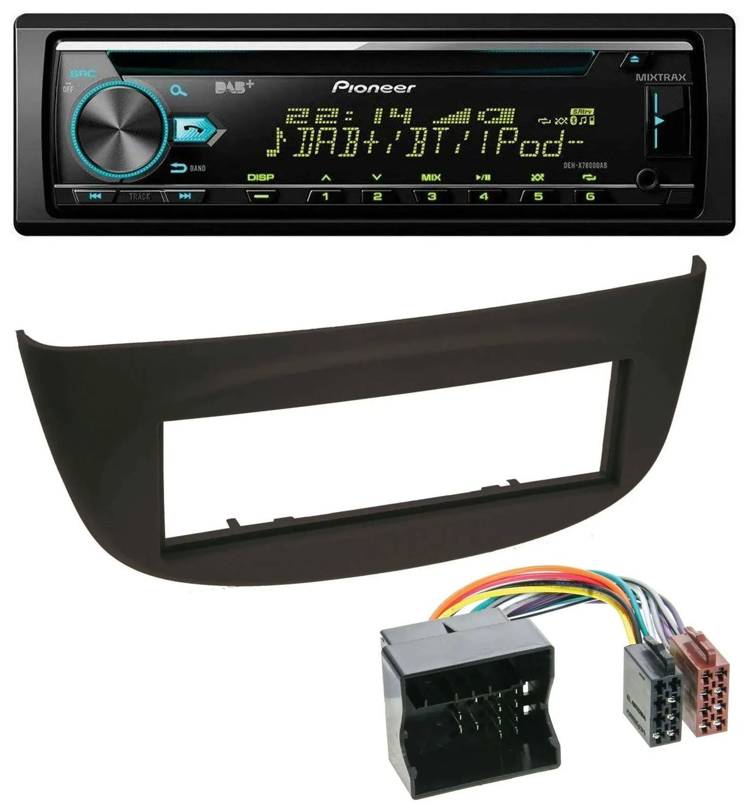 Pioneer DAB MP3 CD USB Bluetooth Autoradio für Renault Twingo (07-14) schwarz