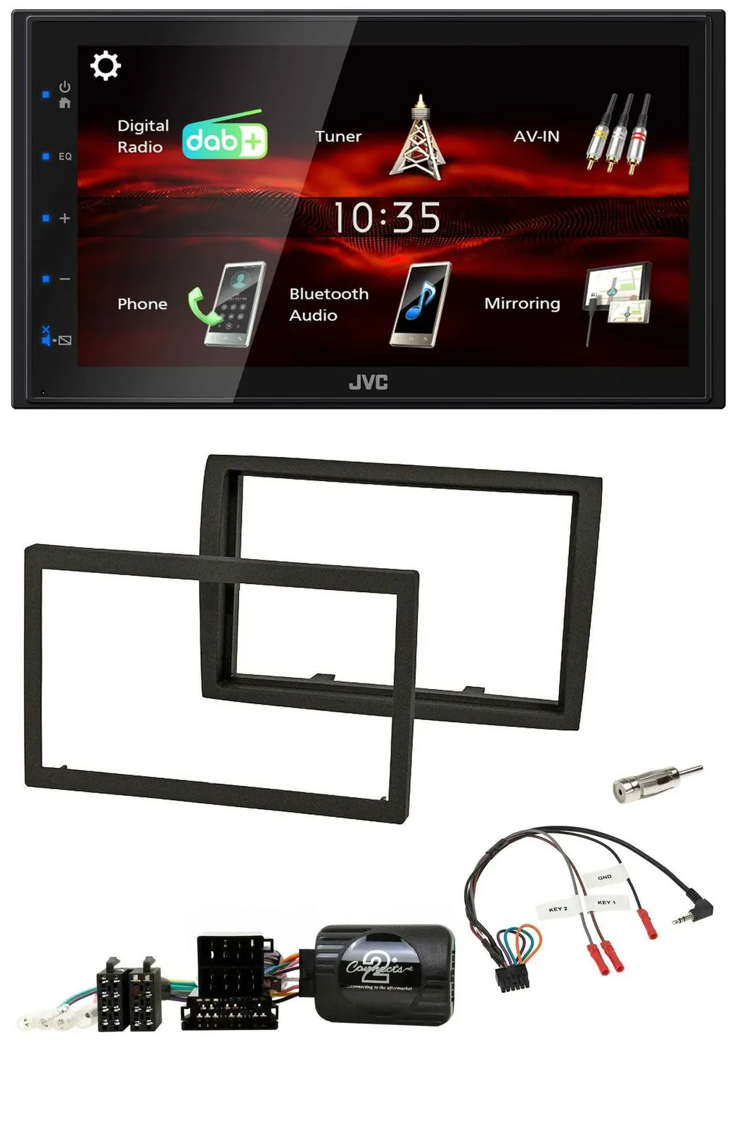 Автомагнитола JVC 2DIN DAB Bluetooth USB для Fiat Ducato