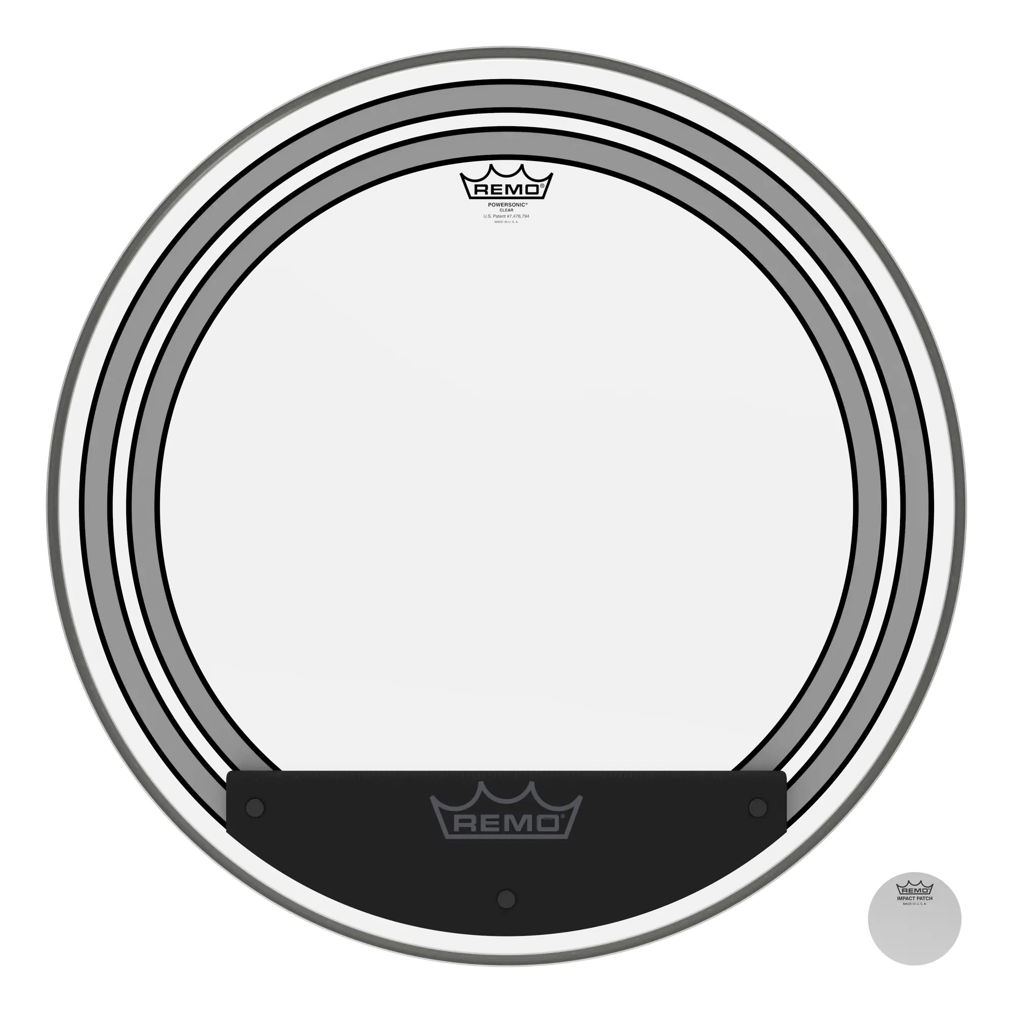 Пластик для барабана Remo 24" Powersonic Clear
