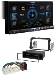 Alpine DAB 2DIN USB Bluetooth MP3 Autoradio für Opel Vivaro (2011-2015)