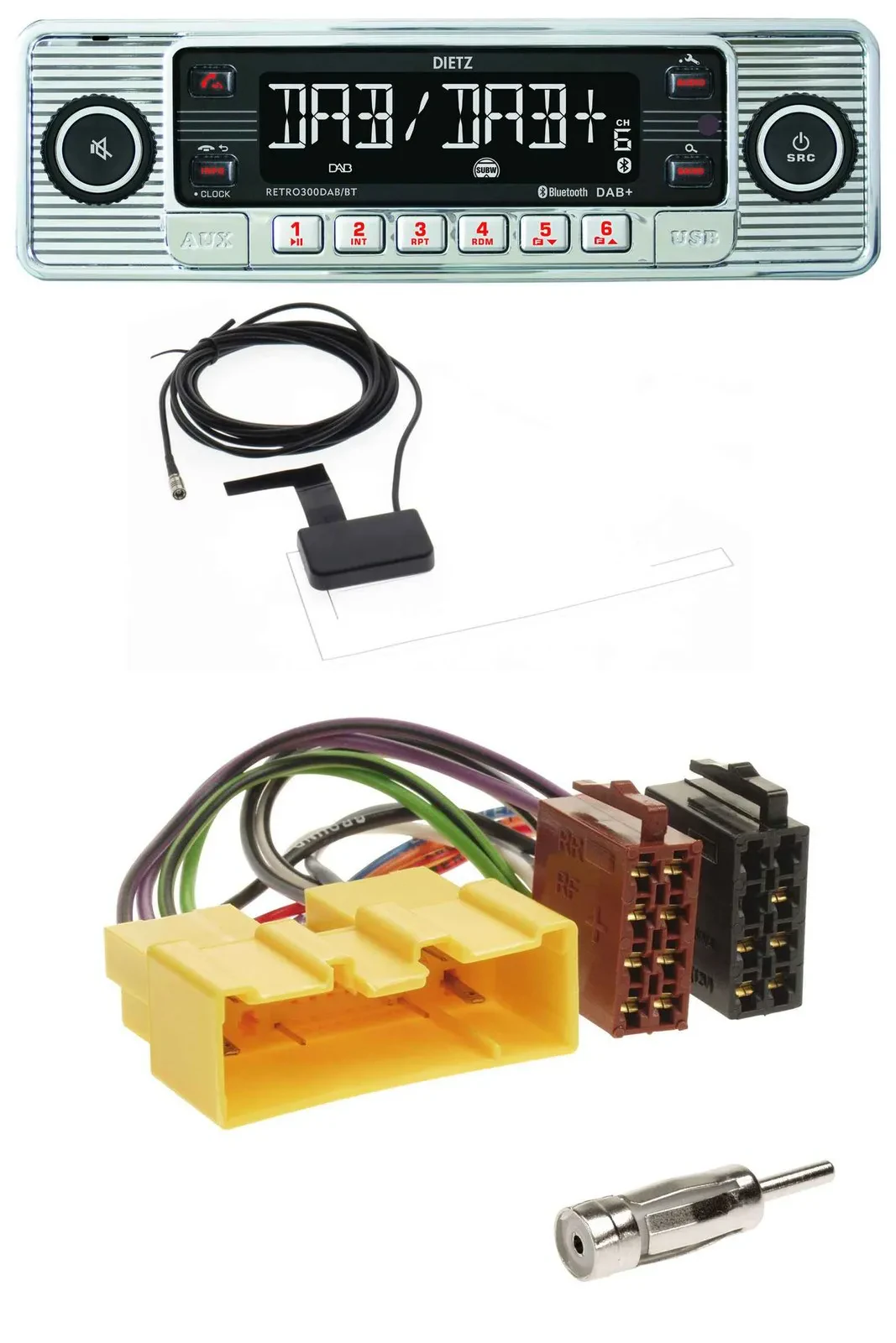 Dietz Bluetooth USB MP3 DAB Autoradio für Mazda MX-5 (2000-2005)