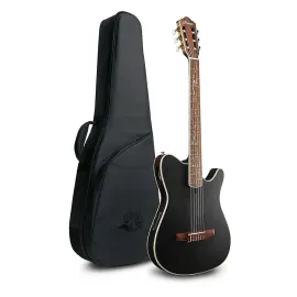 Ibanez TOD10N Tim Henson Signature Nylon AE Guitar w Gig Bag Black Flat