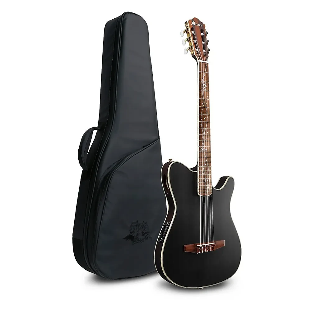 Ibanez TOD10N Tim Henson Signature Nylon AE Guitar w Gig Bag Black Flat
