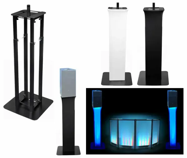 (1) Rockville Black Adjustable Totem Speaker Stand For Community SLS920H